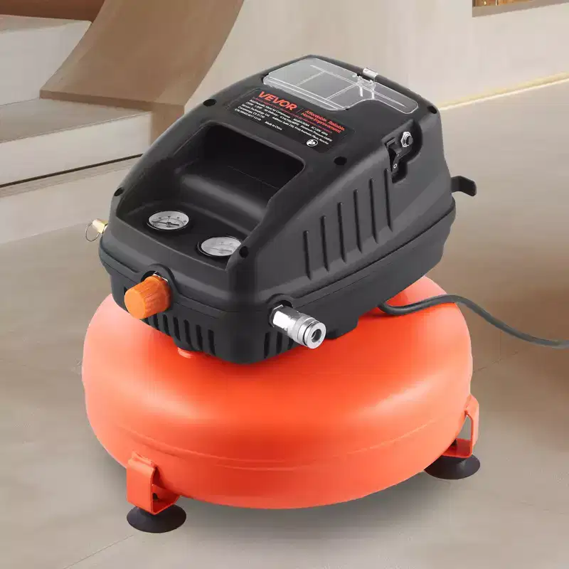 VEVOR 3 Gallon Air Compressor, 1/3HP 0.54CFM @ 90PSI Portable Pancake Air Compressor & 100PSI Max Working Pressure, Oil-Free Compressor Tank