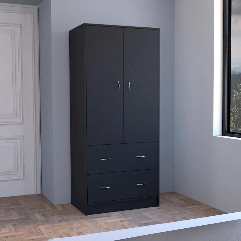 Taly Armoire Engineered wood with Double Doors 2 Drawers - N/A