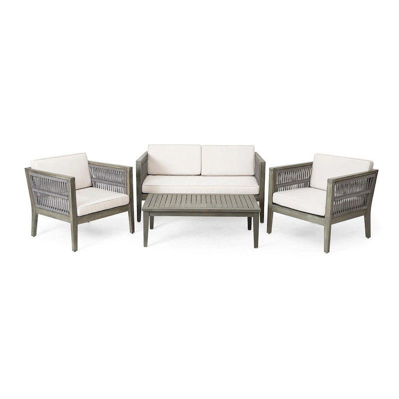 4-Pieces Outdoor Furniture with Coffee Table