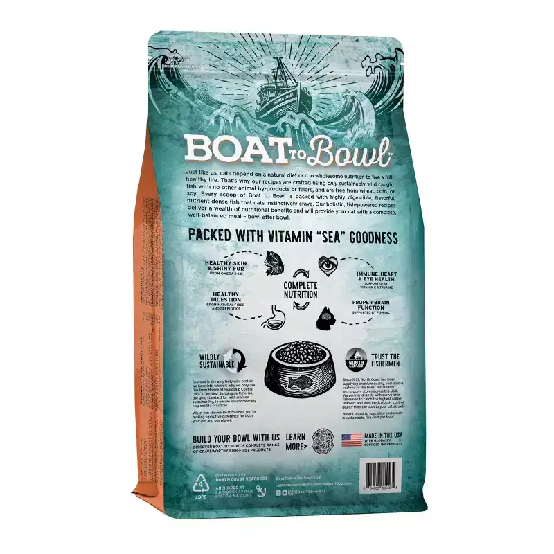 Boat To Bowl Wild Salmon and Fish Flavor Recipe Adult Dry Cat Food - 3.5lbs