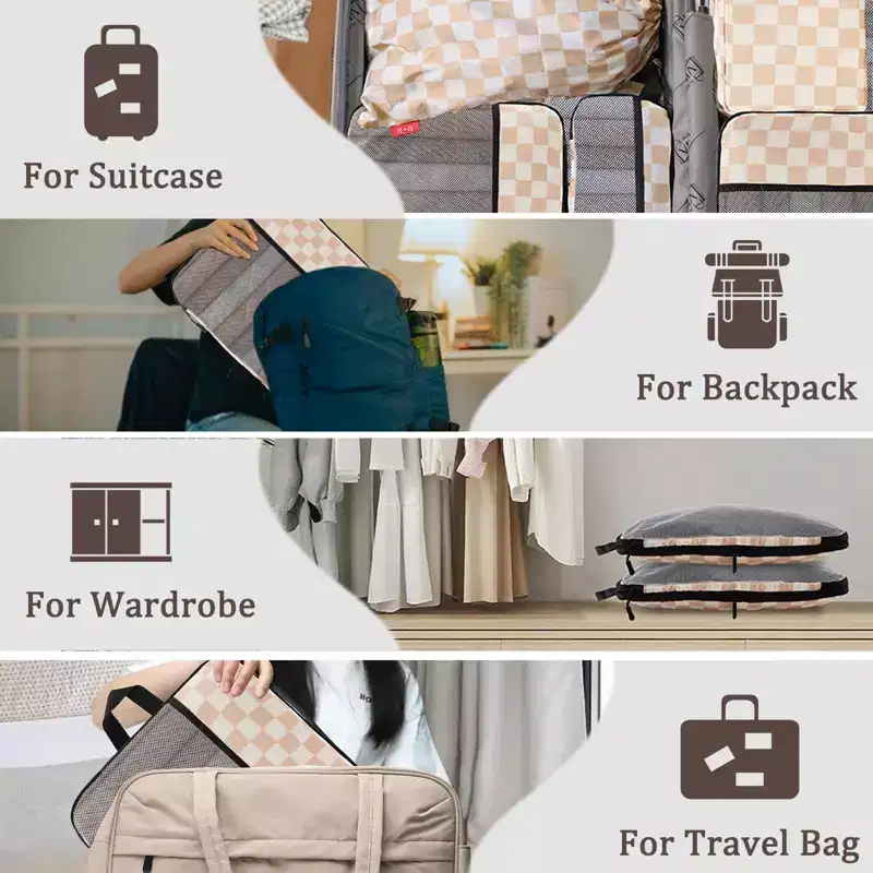 Narwey 10 Set Compression Packing Cubes - Ultralight Travel Organizers
