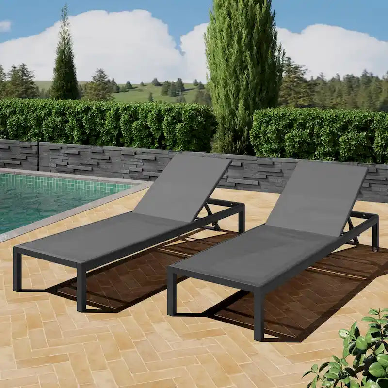 Cape Coral Kd Chaise Lounge Blk(Mp2)( Set Of 2 )