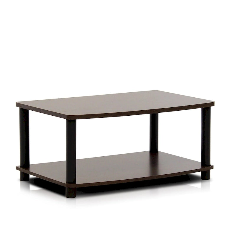 2-Tier Elevated TV Stand with Open Shelves - Modern Media Console for Living Room, Holds TVs up to 55 Inches