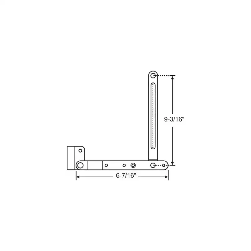 Brixwell Top Hinge Assembly, Right Hand, Steel Material, 6-7/16 Length, Gray Finish