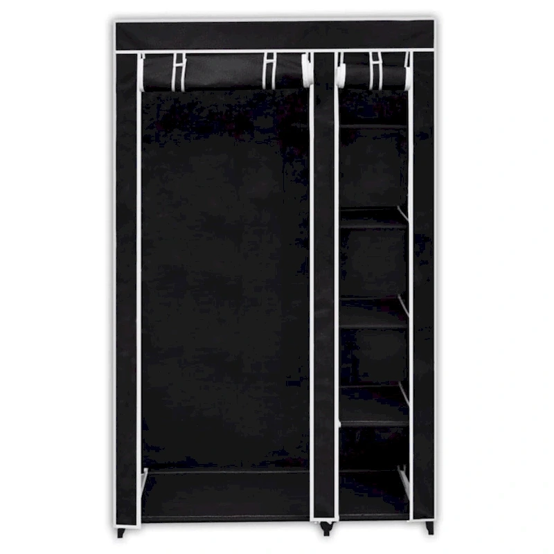 vidaXL Folding Wardrobe Black 43 x 18 x 69 - 43 x 18 x 69