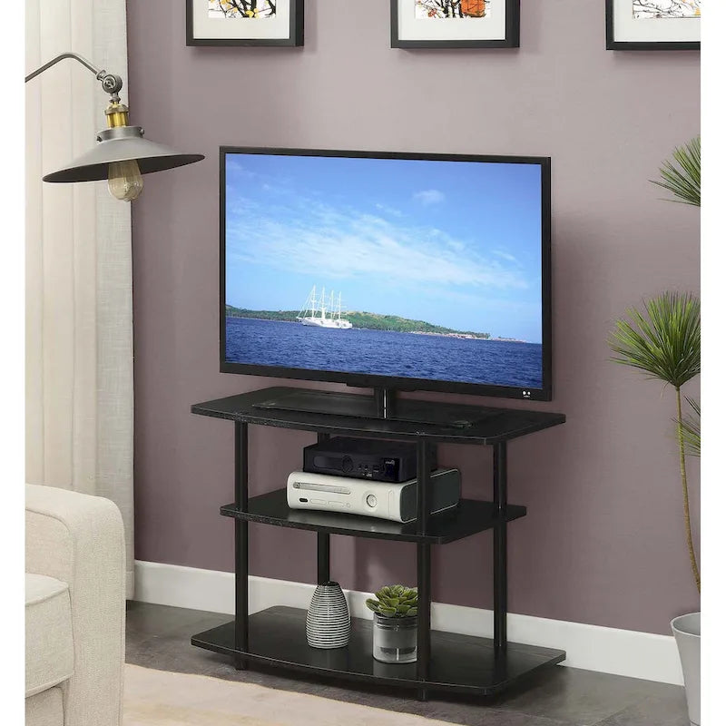 No Tools Assembly 3-Tier TV Stand - Open Shelf Media Console for TVs up to 40 Inches