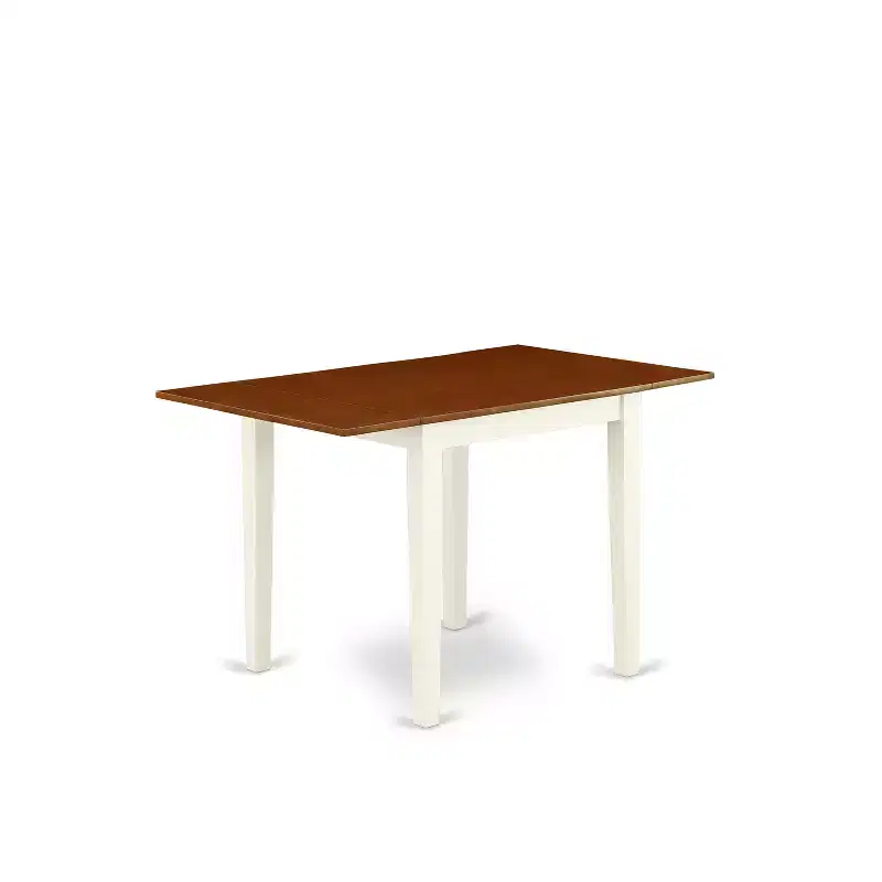 HomeStock Belmont 3Pc Modern Dining Table Set, Dining Table and 2 Kitchen Chairs with Buttermilk and Cherry Finish