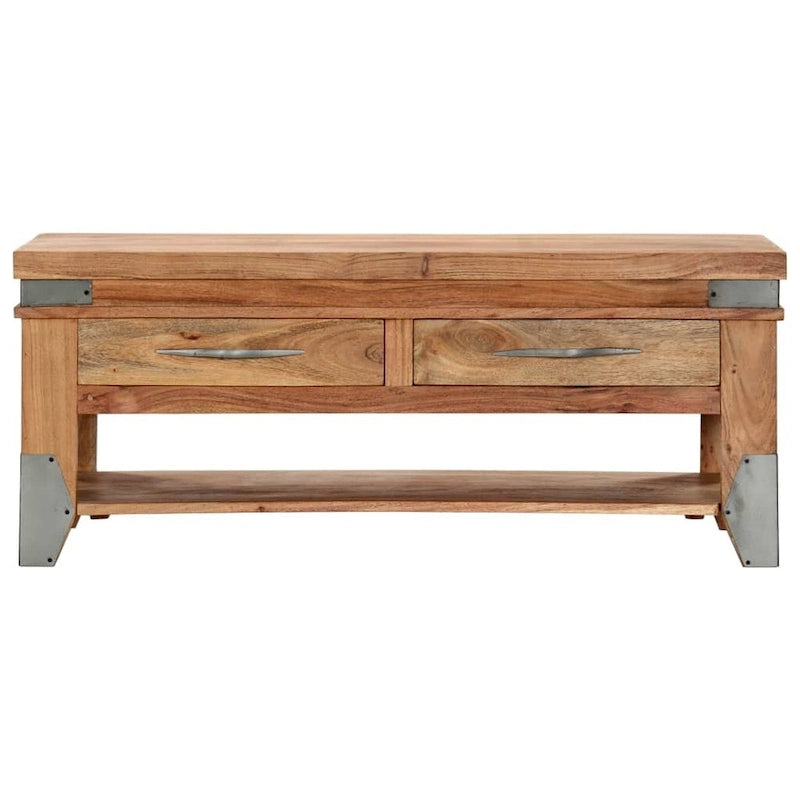 vidaXL Coffee Table 43.3x20.5x17.7 Solid Acacia Wood - 43.3 x 20.5 x 17.7