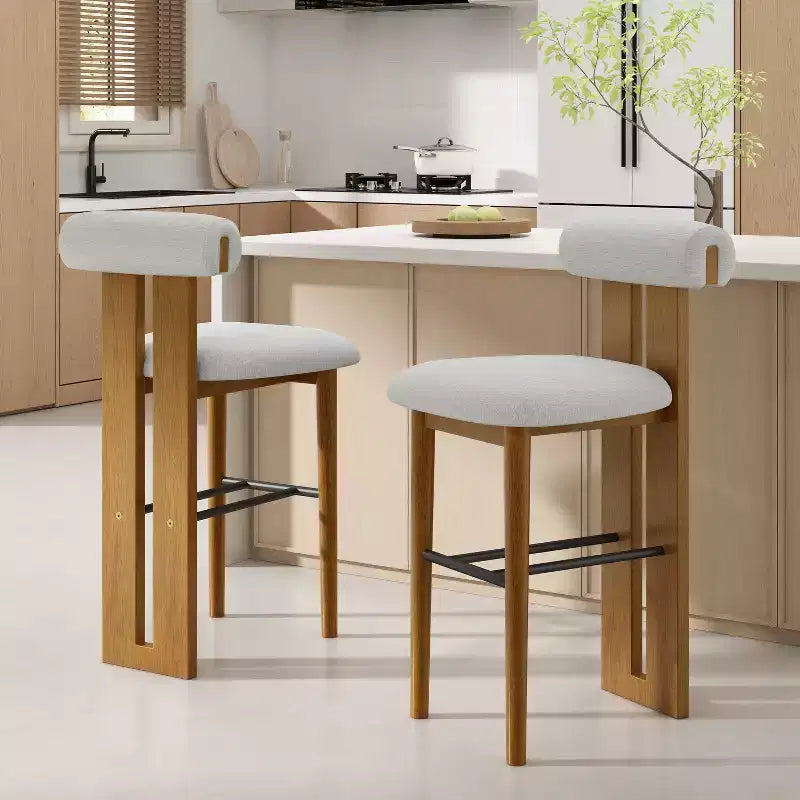 Christopher Knight Home Marvin Indoor Rubberwood Versatile Upholstered Barstools (Set of 2)