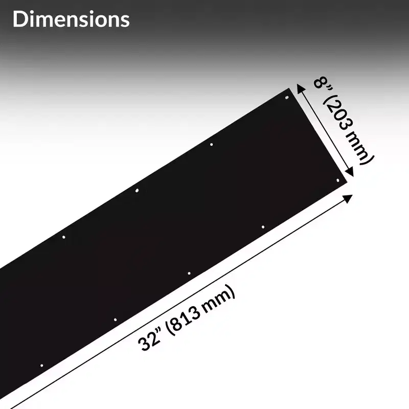 Brixwell 8X32KP693 Kick Plate 8 Height 32 Width Matte Black Finish