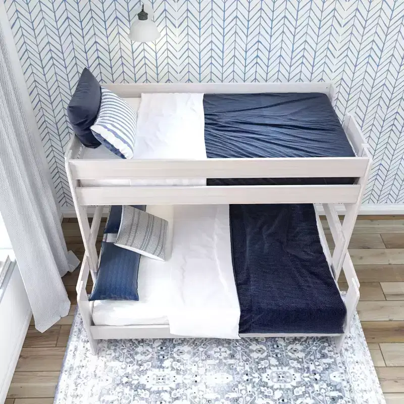 Plank+Beam Solid Wood Farmhouse Twin over Full Bunk Bed