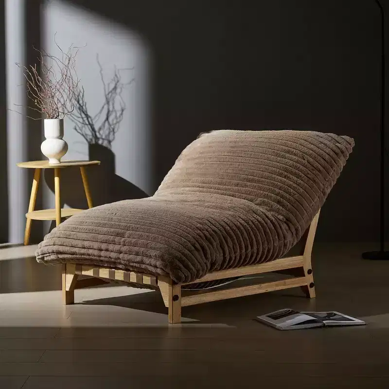 GDFStudio Robert Modern 43.3 Wood and Corduroy Upholstered Accent Chair
