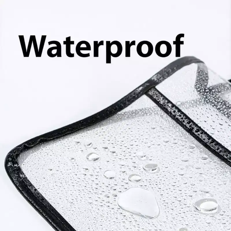 Alilang Women's Clear Hanging Shower Organizer with Touch-Friendly Phone Pocket Water-Resistant Storage Shelf - Black