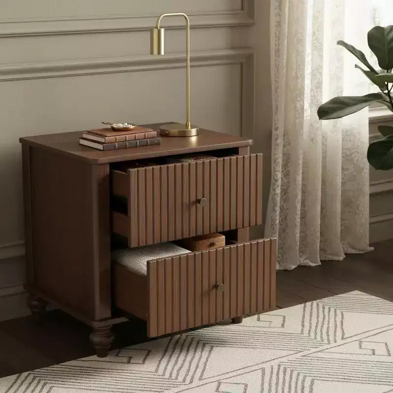 Christopher Knight Home Gaetan Modern Wooden 2-Drawers Nightstand