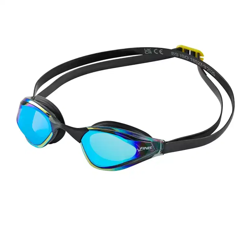 FINIS Mach 1 Low-Profile Racing Goggles With Carry Bag - 5 Nose Pieces - Swim Cap