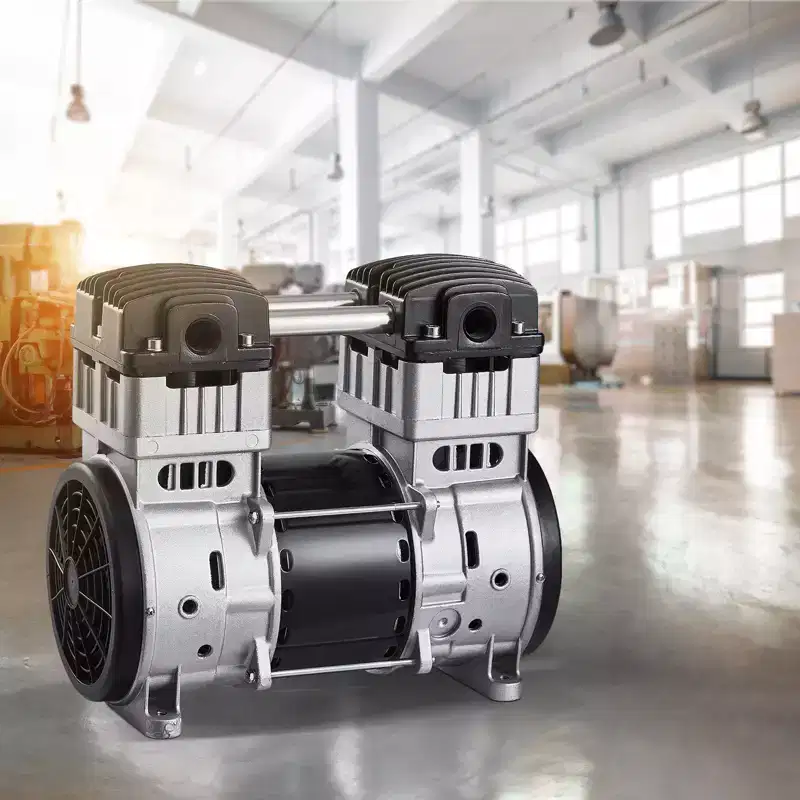 VEVOR Air Compressor Motor, 2HP 5.2CFM @ 90PSI Oil Free Air Compressor Pump & Max. 145PSI Pressure, 78dB Ultra-Quiet Compressor Motor, Silver