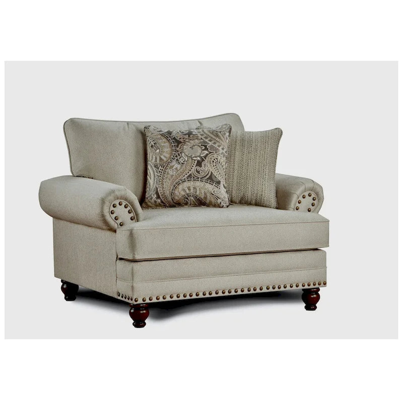 Carys Doe Chair-and-a-Half Armchair