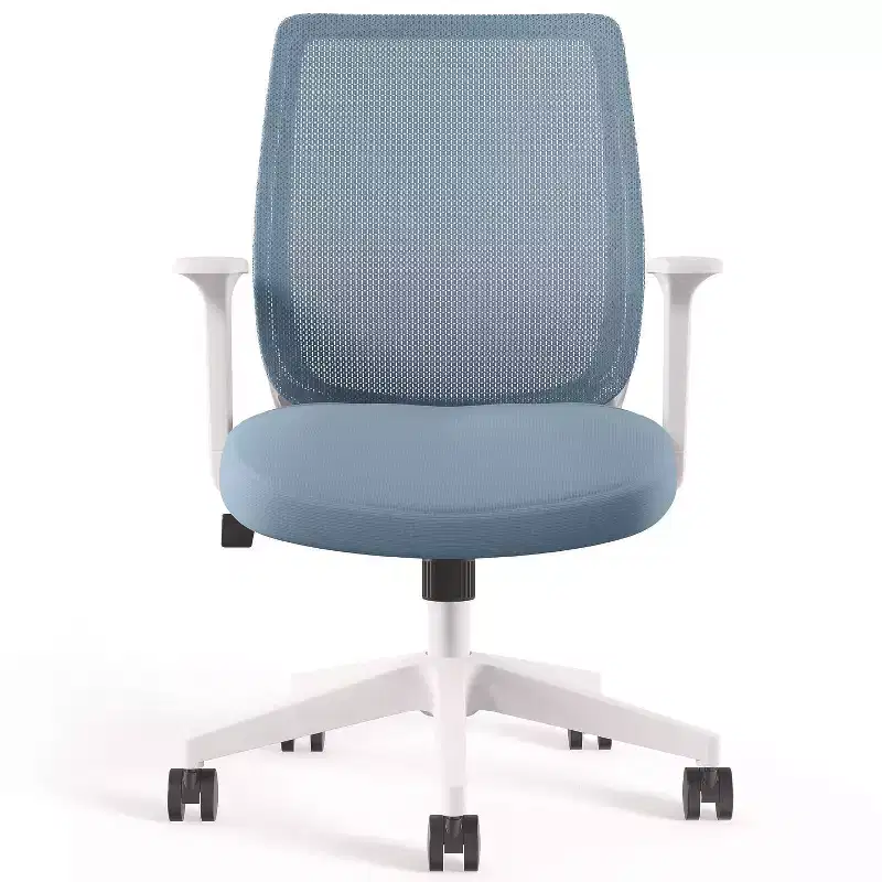 Ergonomic Fabric Mesh Swivel Task Chair - Seafoam/White