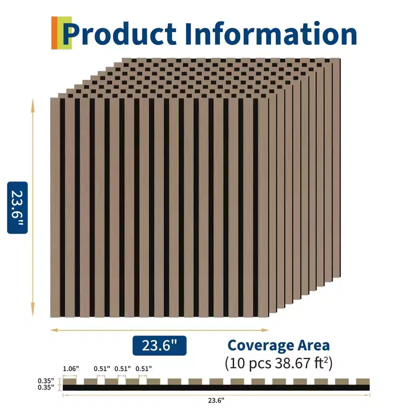 3D Fluted Wood Slat Acoustic Wall Panels