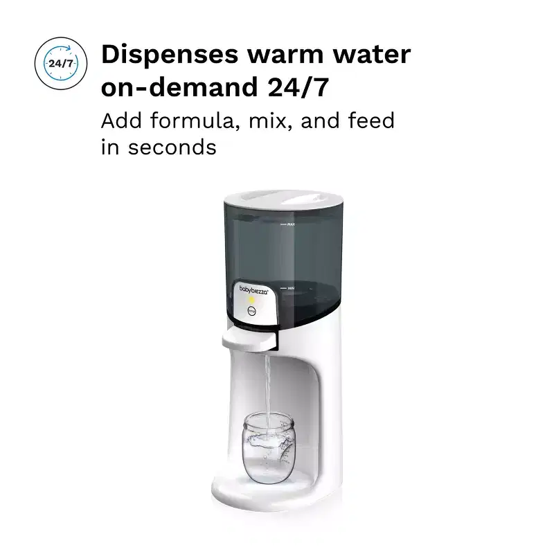 Baby Brezza Instant Water Warmer: Warms Evenly, Electric Bottle Heater, Indicator Lights, 2.5 lbs