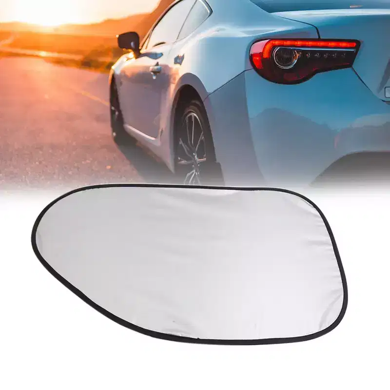 Unique Bargains Side Rear Window Sun Shade Shield Visor Cover for Car 24.4x 13.8 Silver Tone 2 Pcs