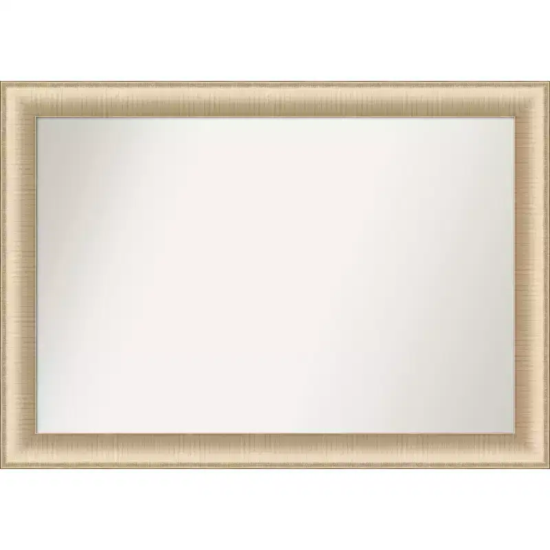 Amanti Art Elegant Brushed Honey Non-Beveled Wall Mirror 28.75 x 40.75 in.
