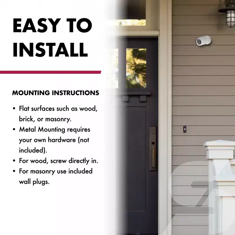 Sabre Fake Security Camera: Indoor & Outdoor Home Security Accessory, Adjustable Mount, White, Requires 2 AA Batteries