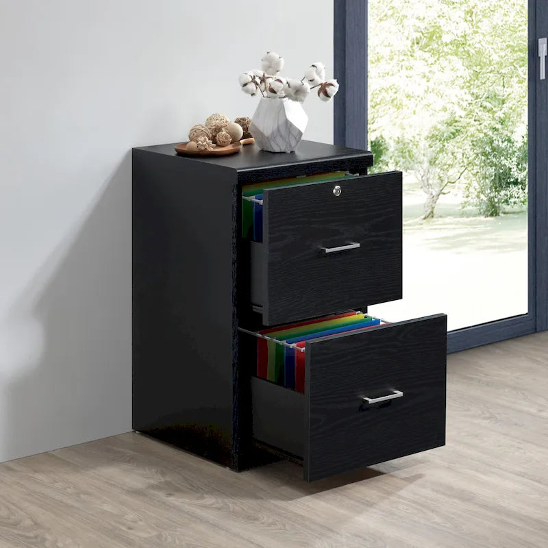 Alpine Vertical File Cabinet for Home Office - Metal Frame, Letter/Legal Size Document Storage