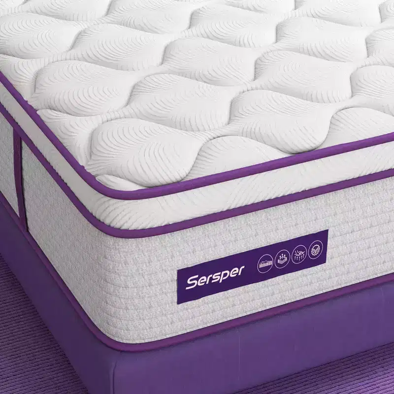 8 Euro Top Memory Foam Spring Hybrid Mattress - Compatible with Platform Bed, Box Spring, or Slat Base
