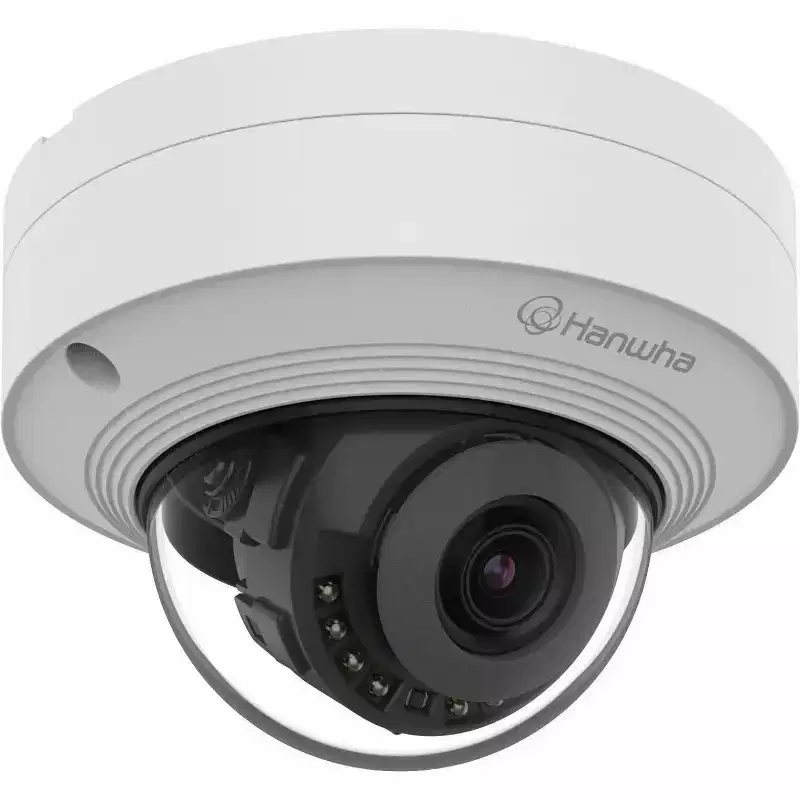 Hanwha QNV-C8011R 5 Megapixel Network Camera - Color - Dome - White - 65.62 ft Infrared Night Vision