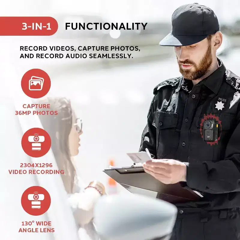 Pyle 1296p Waterproof HD Wearable Body Camera with Night Vision - PPBCM6