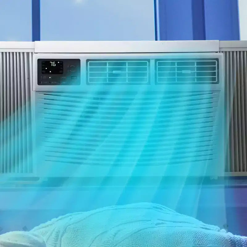 Garvee 10000 BTU Window Air Conditioner with Remote, Cools 350 Sq Ft, 3 Speeds Quiet LED Display, Easy Install for Bedroom, Office