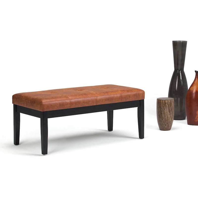 43-inch wide modern rectangular footstool
