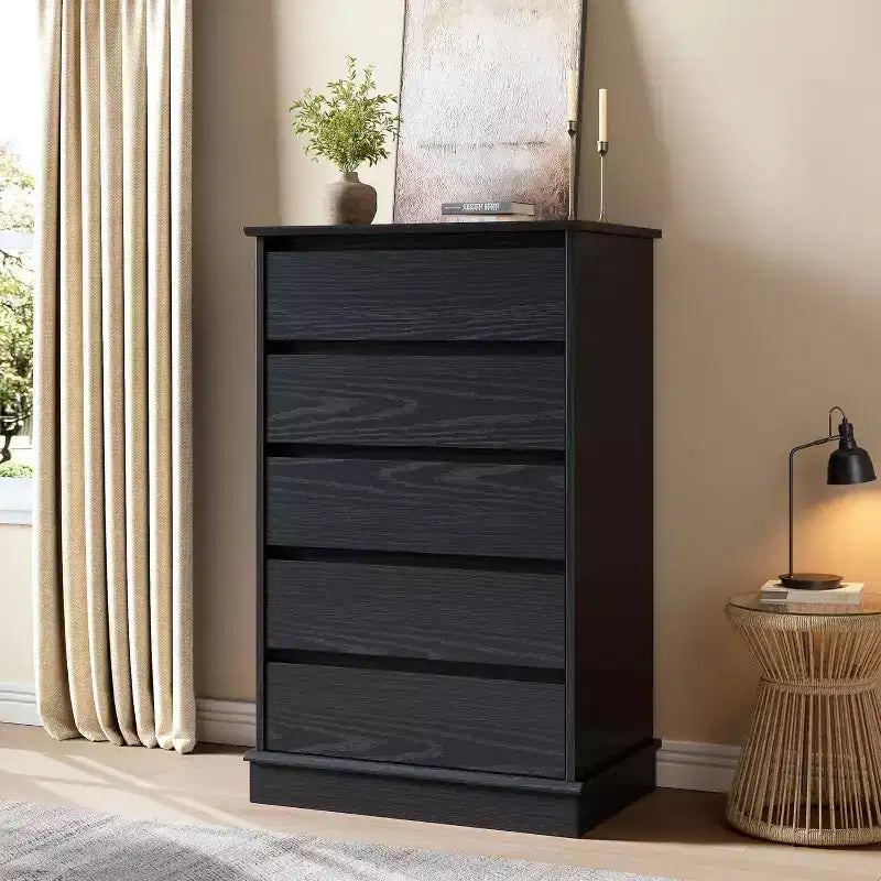 Acekool Drawer Tall Dresser for Bedroom, Vertical Wooden Chest of Drawers with Deep Storage, Closet Organizer