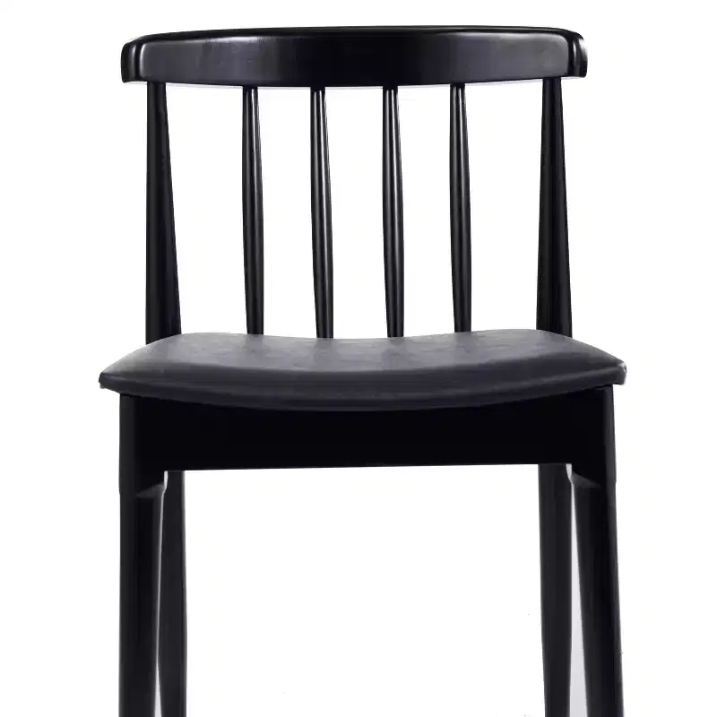 Flash Furniture Chester Commercial Grade Solid Wood Dining Chair with Slatted Backrest and Vinyl Seat