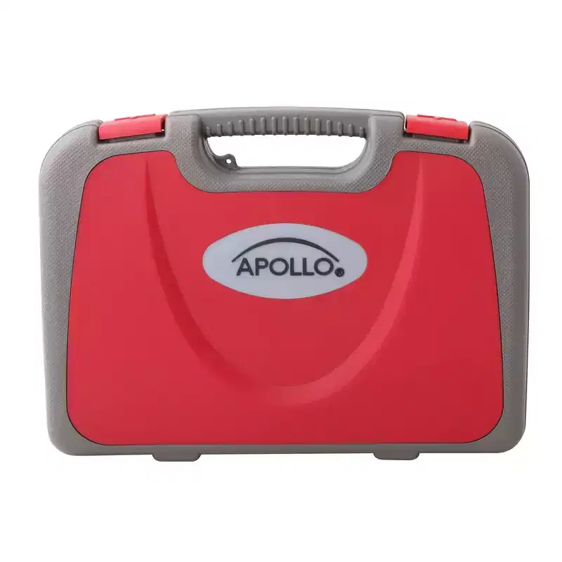 Apollo Tools 135pc Household Tool Kit DT0773 Red: Chromed Steel Hand Tool Set with Carrying Case, Screwdriver, Wrench