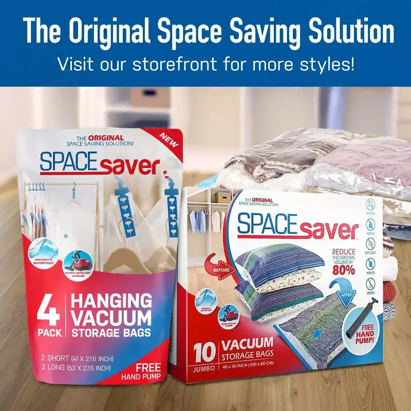 Narwey 4 Pack Variety Vacuum Storage Bags for Comforters, Blankets & Clothes