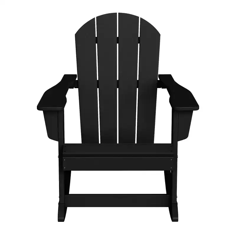 WestinTrends 2-Piece Set Outdoor Adirondack Rocking Chair with Side Table