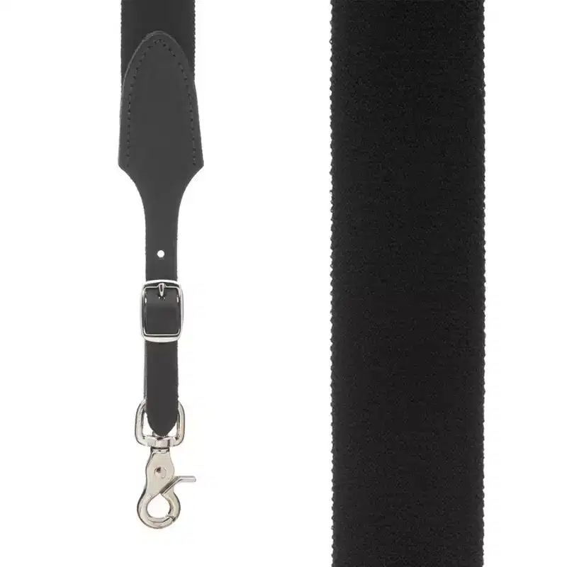 Suspender Store Mens 1.5 Rugged Comfort Trigger Snap Suspenders  Black
