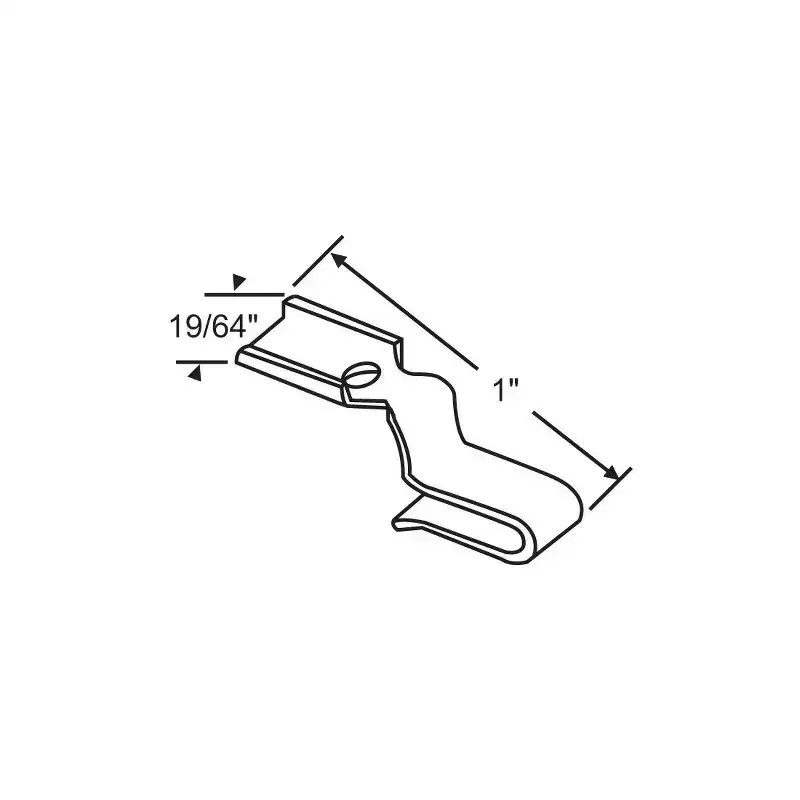 Brixwell Carrier Bracket Metal, 1 Length, 19/64 Width for Window Channel Support and Repair Use in Sliding or Tilt Window Systems, Gray Finish