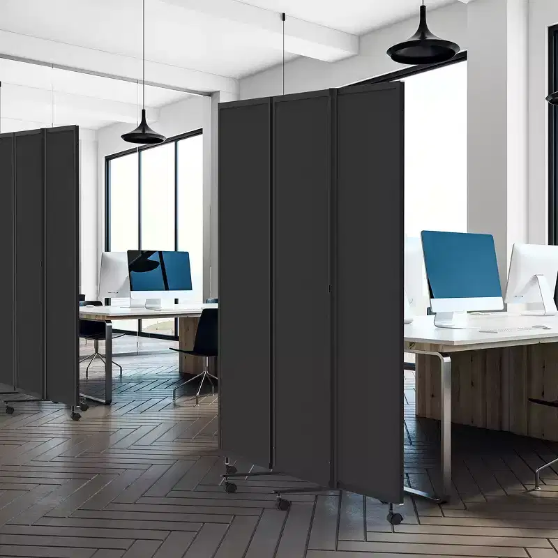 Stand Up Desk Store ReFocus Three-Panel Trifold Room Divider Screen (71 x 65)