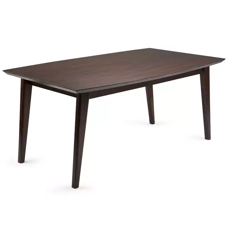 WyndenHall Tierney Mid Century Rectangle Dining Table Java Brown