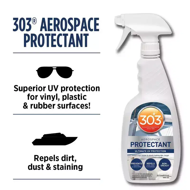 303 Products Aerospace Protectant Spray, UV Protection, Repels Dust, Dirt, & Staining, Matte Finish, Restores Like-New Appearance, Outdoor Cleaning