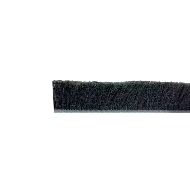 Brixwell QLWU-005 100ft Roll Storefront Door Pile Weatherstrip, 0.450 Pile Height, 0.437 Backing Width-Gray