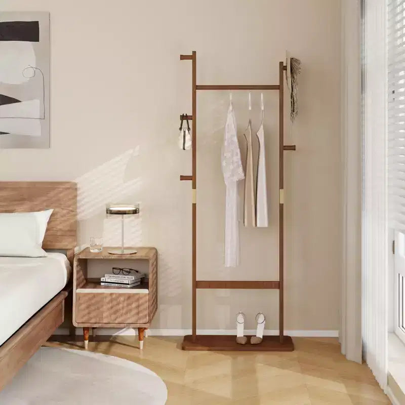 Coat Racks solid wood hanger 23.6* 11*64.1in Solid environmental protection easy to assemble beautiful can be placed in the bedroom/entrance