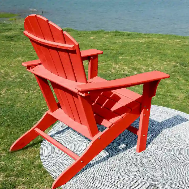 Outdoor Recycled Plastic Adirondack Chair-Red