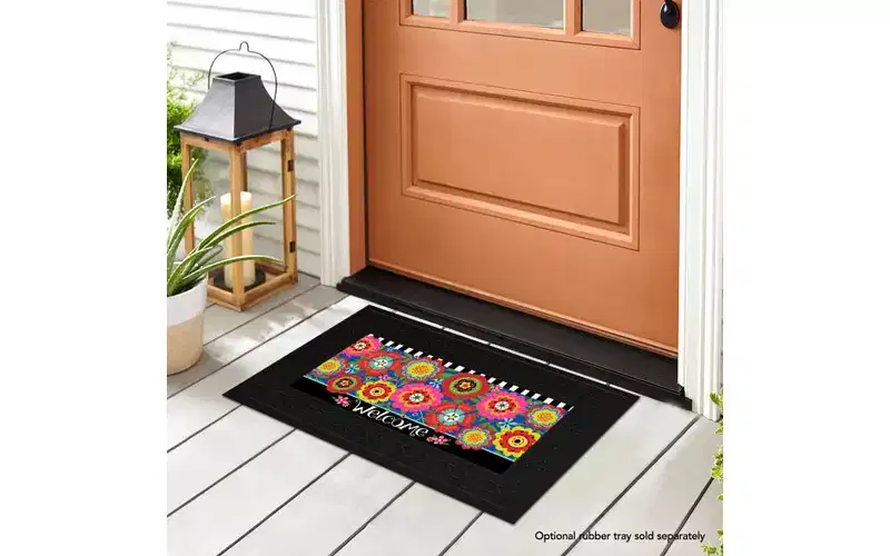 Briarwood Lane Spring Bright Blooms Mini Mat 22x10 Indoor Outdoor For Spring Doormat