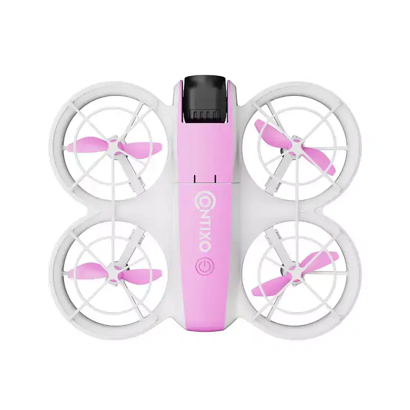 Contixo F15 Astro Kids Drone, HD Camera, 2.4 Screen Remote, Auto Hover, 2 Batteries, RGB Light 3D Flip Drones Toys Gift for Boys Girls- Pink
