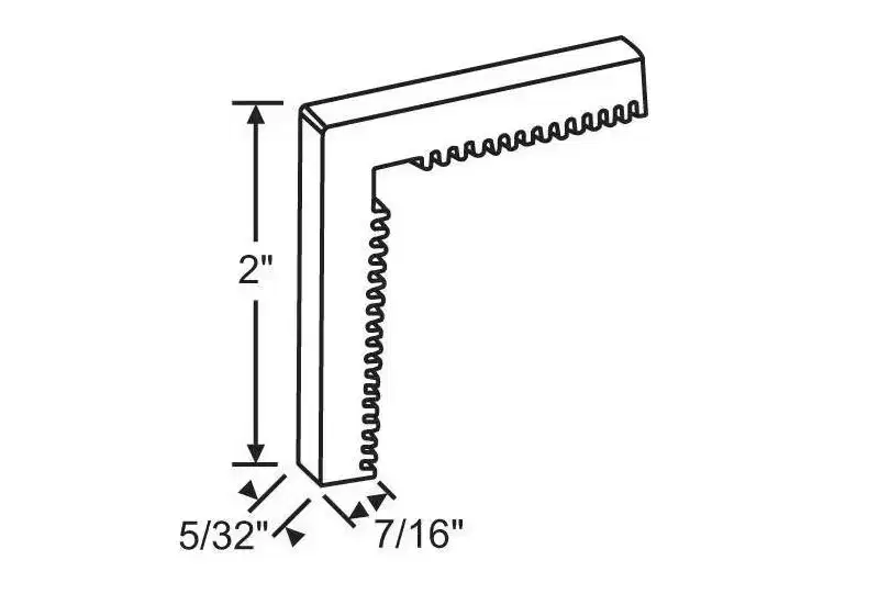 Brixwell Corner Key Window Hardware, 2 Height, 7/16 Depth, 5/32 Thickness, Plastic Material With White Finish