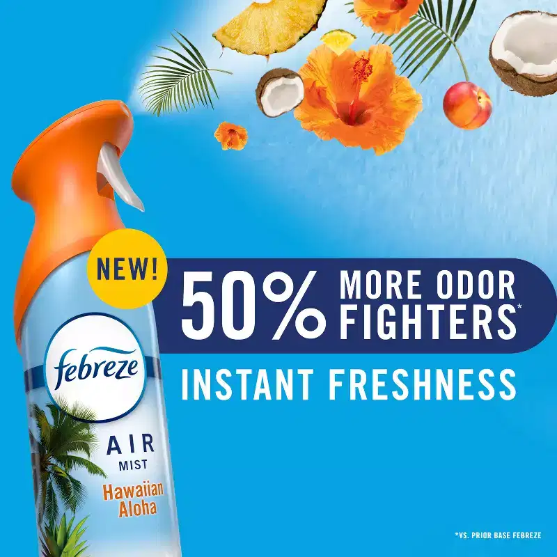 Febreze Odor-Fighting Air Freshener Jasmine & Honeysuckle - 2ct: Aerosol, Non-Powered
